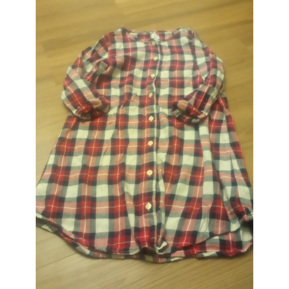 Gap Kids plaid button down shirt dress. Size Medium